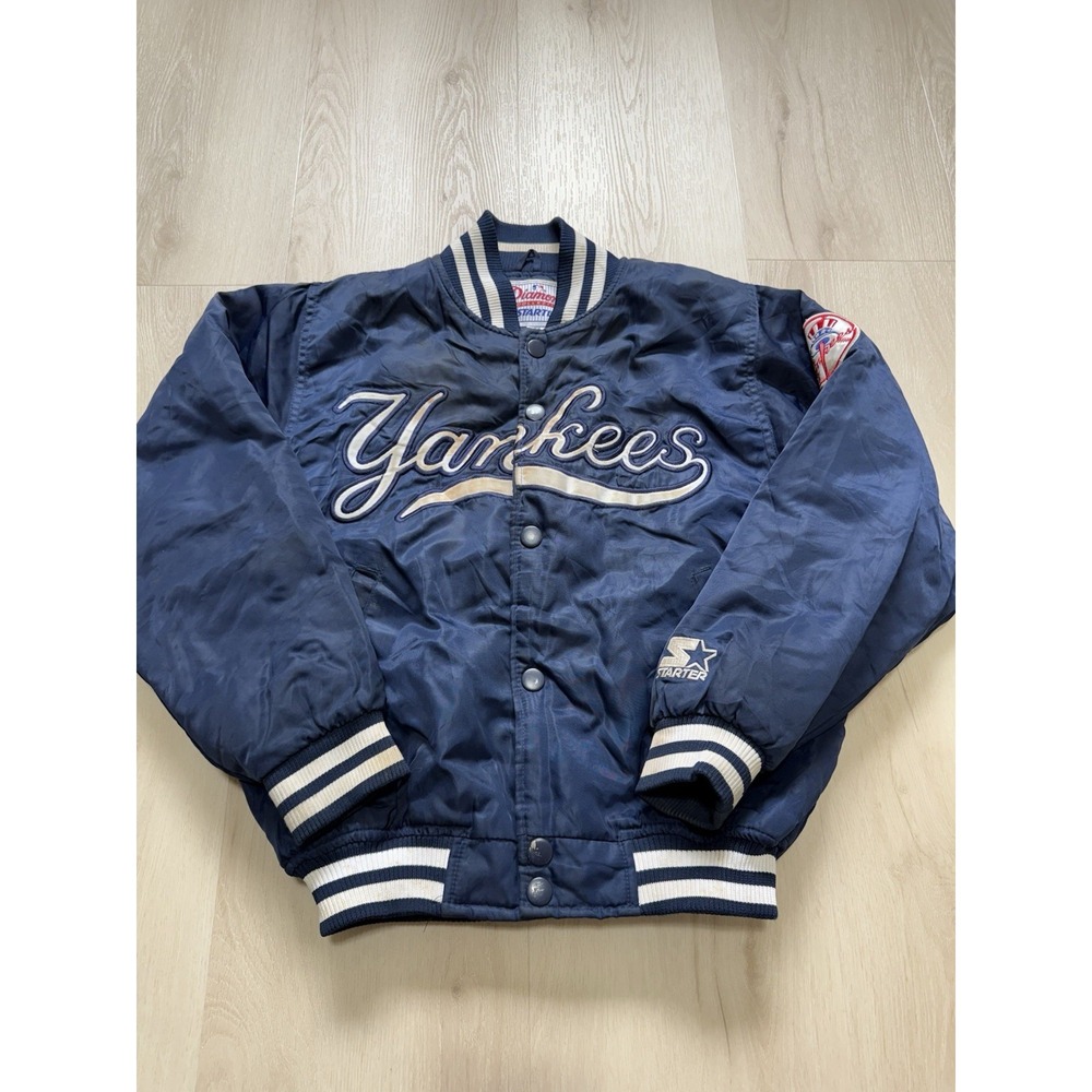 Vintage Starter Diamond Collection New York Yankees Bomber Jacket Youth Medium